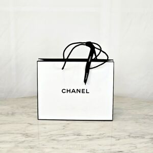 Small Chanel White Shopping Bag